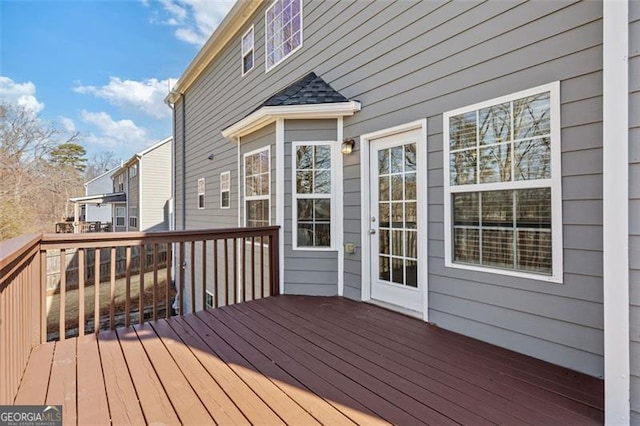 view of wooden deck