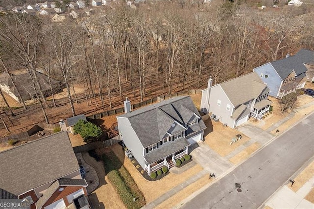 birds eye view of property featuring a residential view