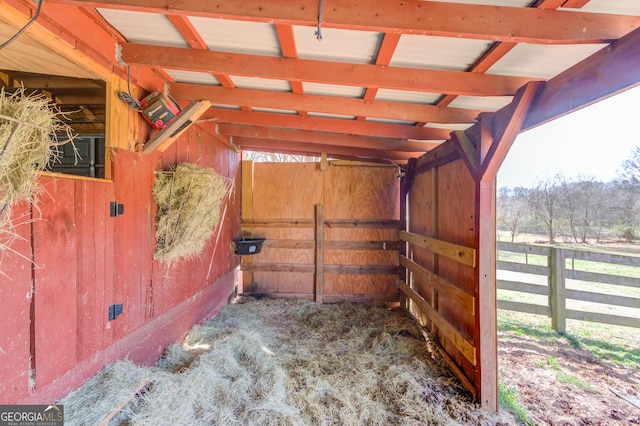 view of horse barn