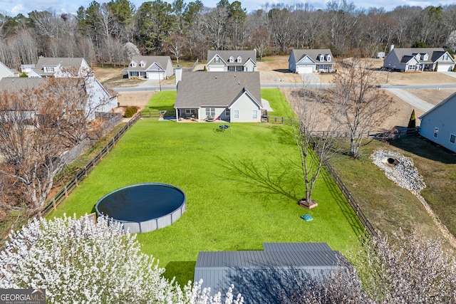 birds eye view of property featuring a residential view