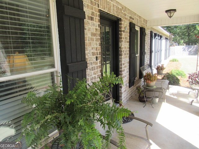 view of patio with covered porch