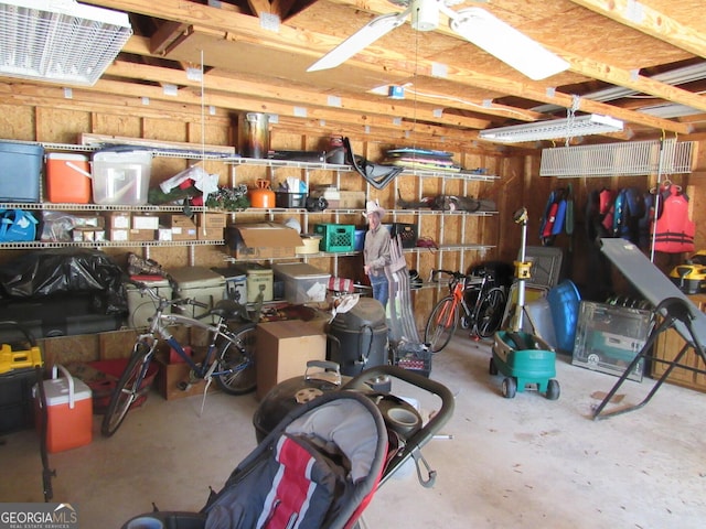 view of storage area