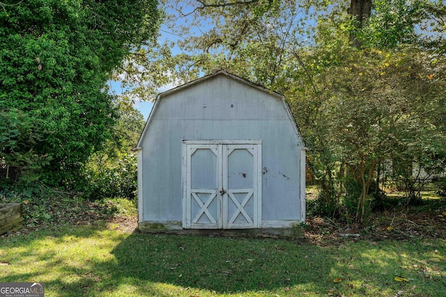 view of shed