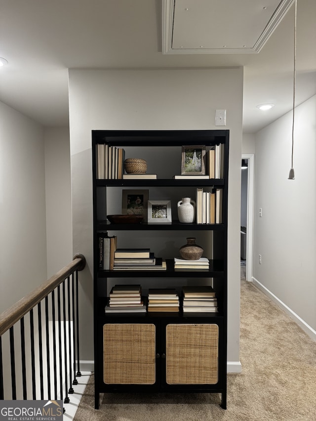 interior details with carpet floors and baseboards