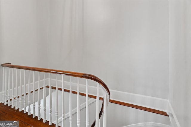 204 E Liberty St, Savannah, GA 31401 - stairway featuring baseboards and wood finished floors
