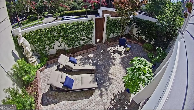 204 E Liberty St, Savannah, GA 31401 - view of patio / terrace with a fenced front yard and a gate