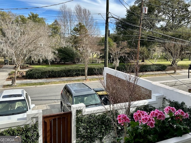 view of road featuring sidewalks