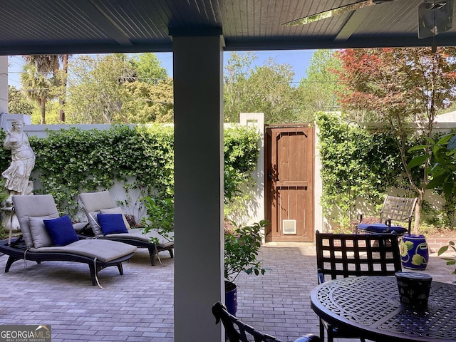 204 E Liberty St, Savannah, GA 31401 - view of patio with a gate