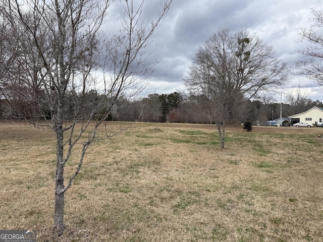 view of yard with a rural view