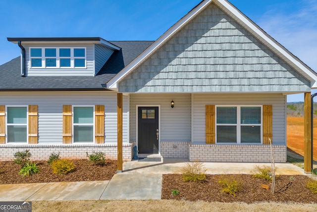 view of front of house featuring covered porch