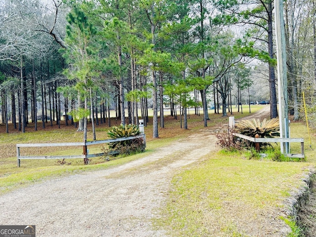 view of road featuring driveway