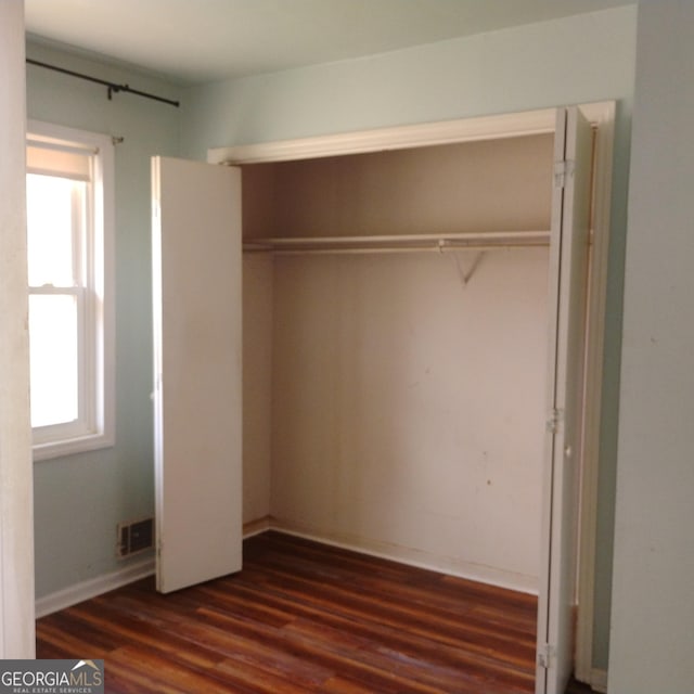 closet featuring visible vents