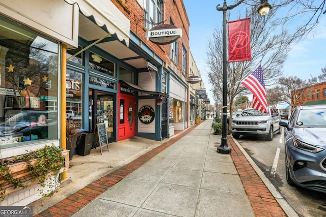 view of street with sidewalks