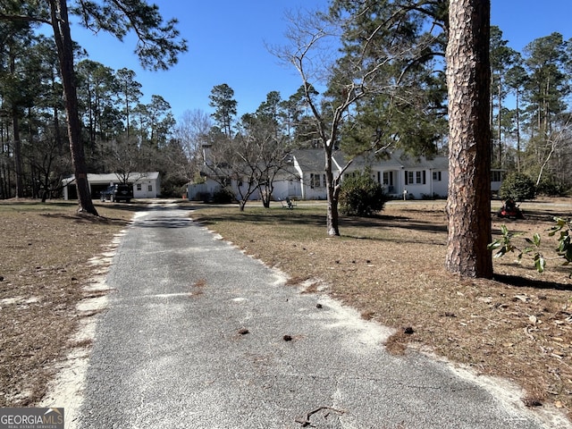 view of street with driveway