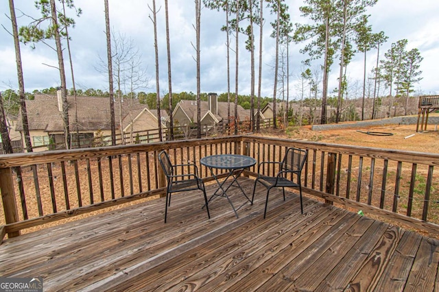 view of wooden terrace