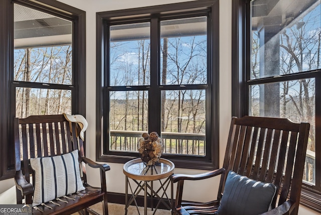 view of sunroom / solarium