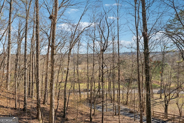 view of nature with a wooded view