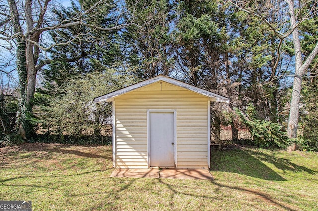 view of shed