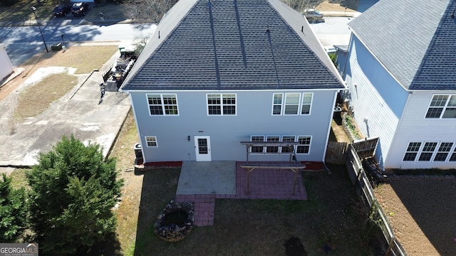 exterior space featuring a patio area and a fenced backyard