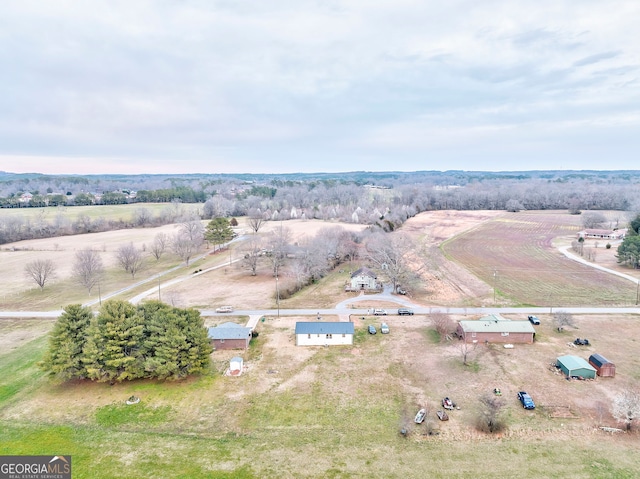 bird's eye view featuring a rural view