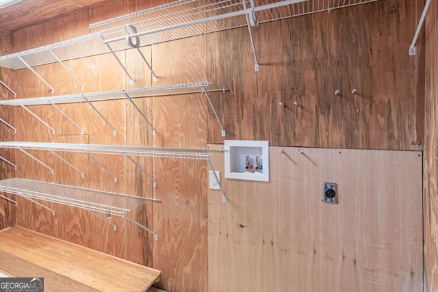 laundry room featuring hookup for a washing machine, laundry area, and electric dryer hookup