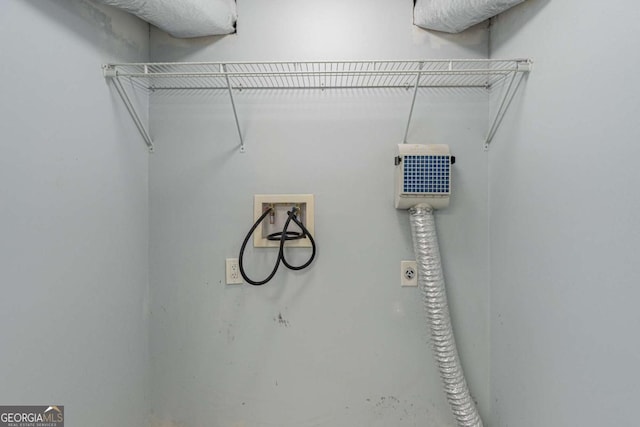 washroom featuring laundry area, washer hookup, and hookup for an electric dryer