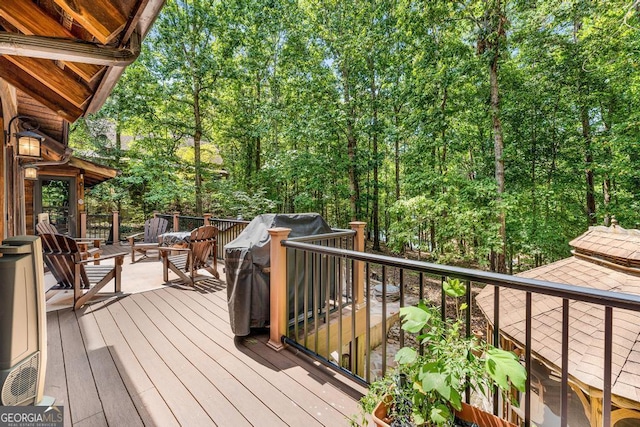 view of wooden terrace