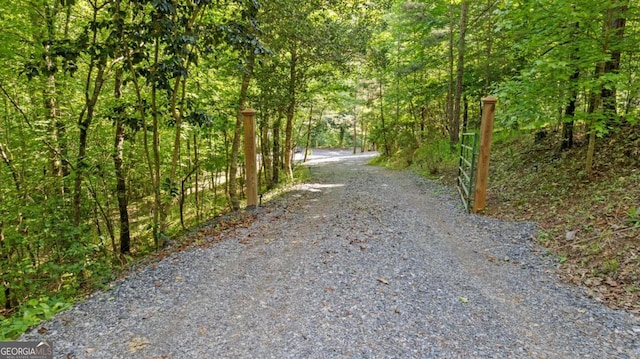 view of street featuring a view of trees