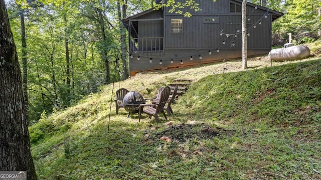 1147 Martin Dr, Cleveland, GA 30528 - view of yard with a fire pit