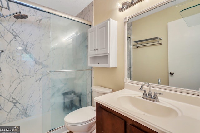 1407 Forest Lake Dr, Hinesville, GA 31313 - full bathroom with a shower stall, toilet, and vanity
