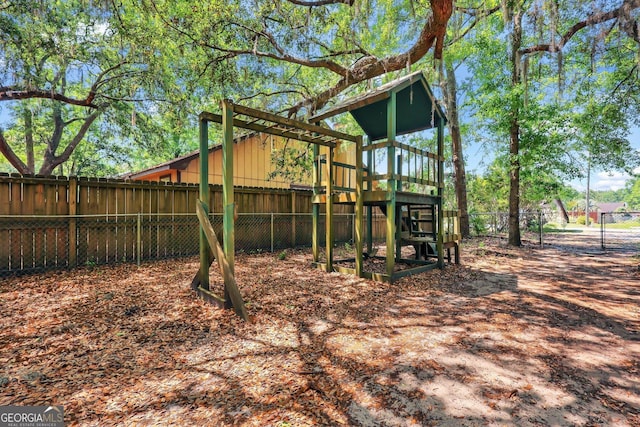 1407 Forest Lake Dr, Hinesville, GA 31313 - view of playground with a fenced backyard