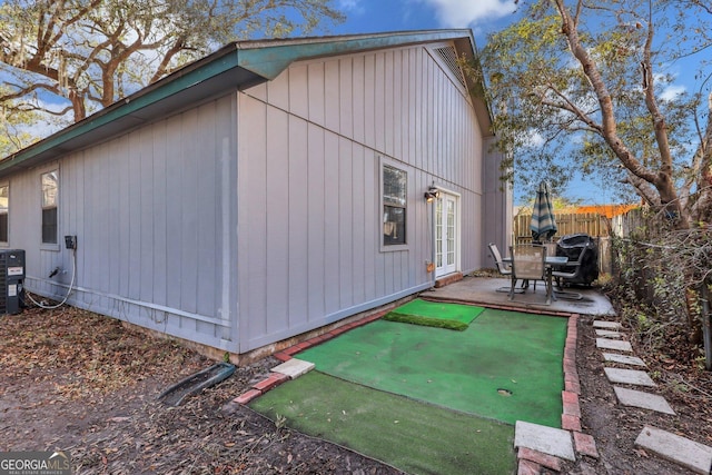 1407 Forest Lake Dr, Hinesville, GA 31313 - exterior space with french doors, a patio, and fence