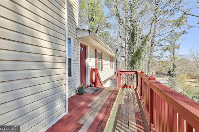 view of wooden terrace