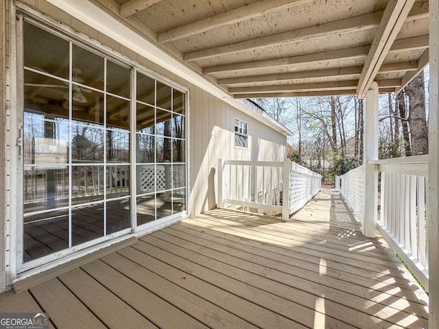 view of wooden deck