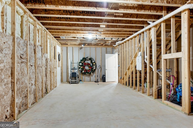 view of basement