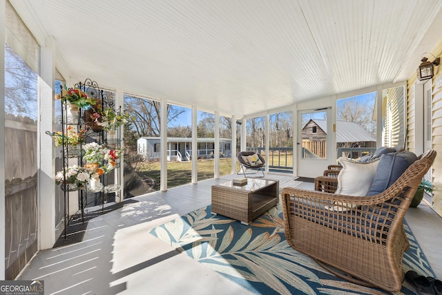 view of sunroom / solarium