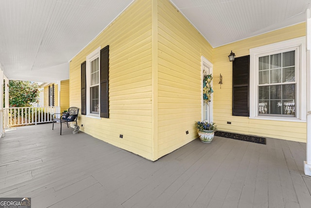 view of patio / terrace with a porch