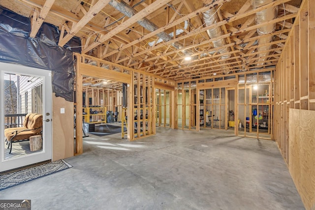 miscellaneous room with concrete flooring