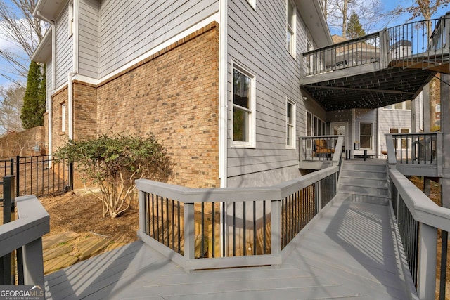 wooden deck with fence