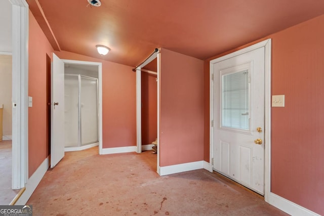 interior space with baseboards