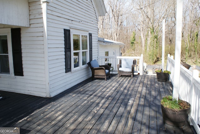 view of wooden terrace