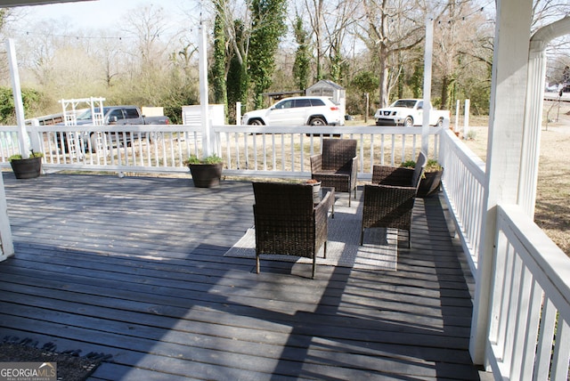 view of wooden deck