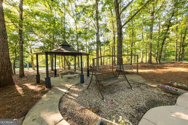 view of property's community featuring a gazebo