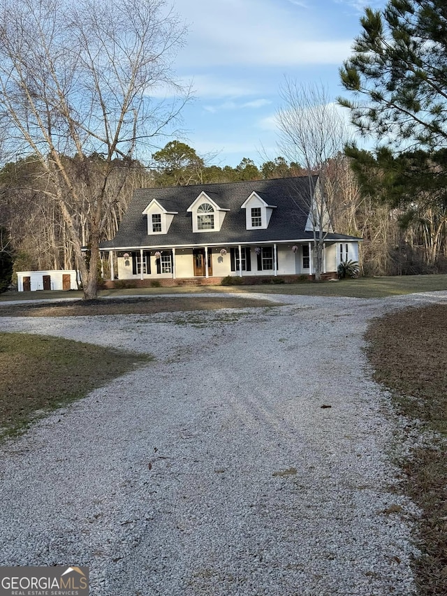 view of cape cod home