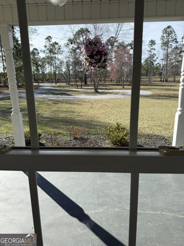 interior space featuring a porch