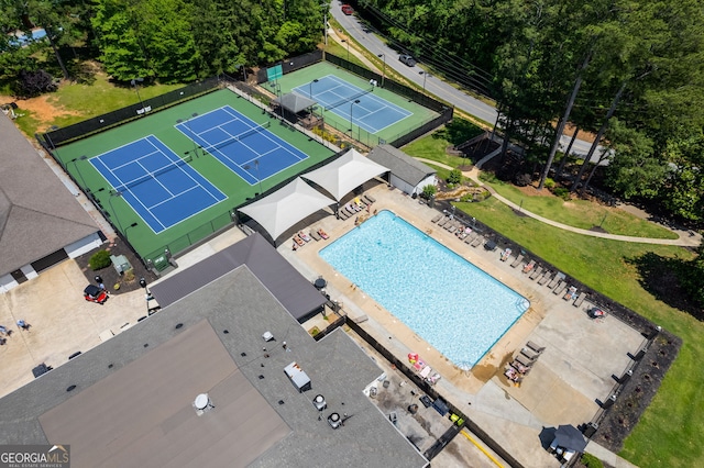 birds eye view of property