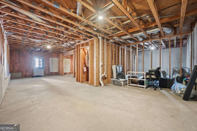 view of basement