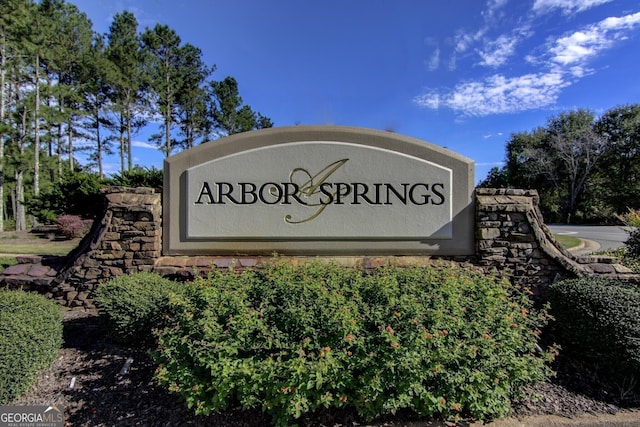 view of community sign