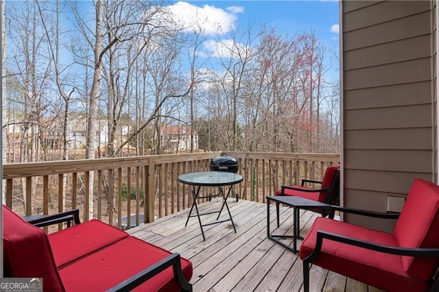 view of wooden deck