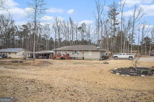 exterior space featuring a deck